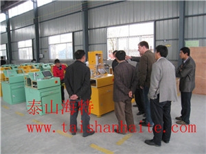 德國試驗(yàn)臺(tái)客戶來公司驗(yàn)收“泰山海特”品牌共軌試驗(yàn)臺(tái)